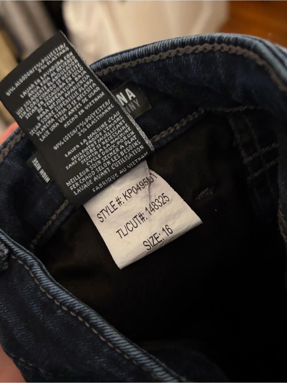 Kut from the Kloth Dark Blue Diana Fab Ab Skinny Jeans high rise nice! Size 16 - Picture 6 of 14